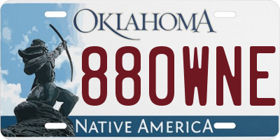 OK license plate 880WNE