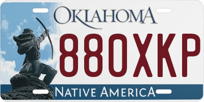OK license plate 880XKP