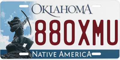 OK license plate 880XMU