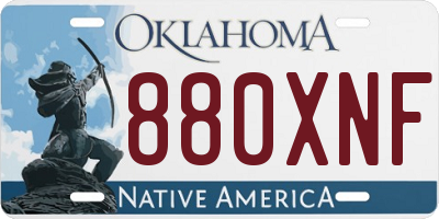 OK license plate 880XNF