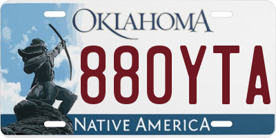 OK license plate 880YTA