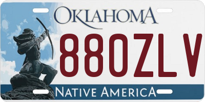 OK license plate 880ZLV