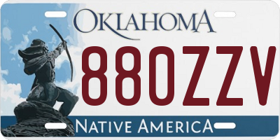 OK license plate 880ZZV