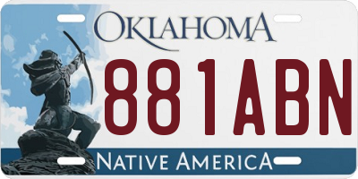 OK license plate 881ABN