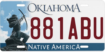 OK license plate 881ABU