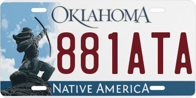 OK license plate 881ATA