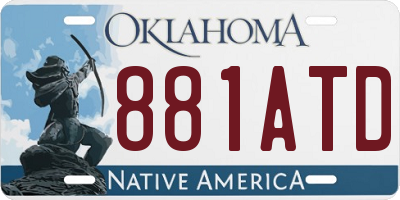 OK license plate 881ATD