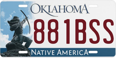 OK license plate 881BSS