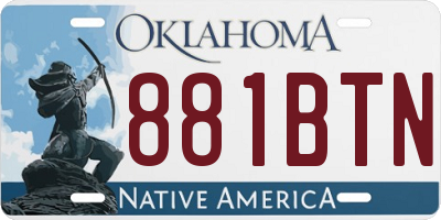 OK license plate 881BTN