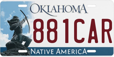 OK license plate 881CAR