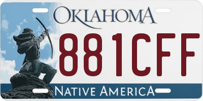 OK license plate 881CFF