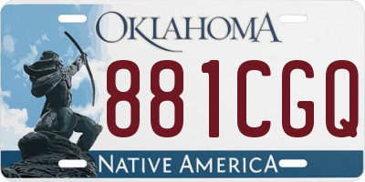 OK license plate 881CGQ