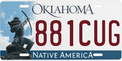 OK license plate 881CUG