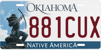 OK license plate 881CUX