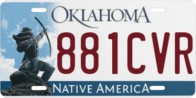 OK license plate 881CVR