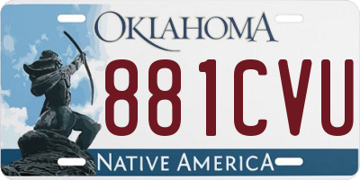 OK license plate 881CVU