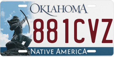 OK license plate 881CVZ
