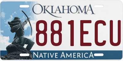 OK license plate 881ECU