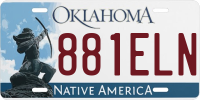 OK license plate 881ELN