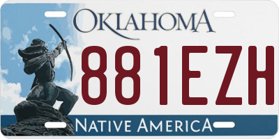OK license plate 881EZH