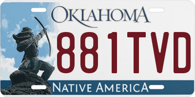 OK license plate 881TVD
