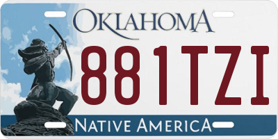 OK license plate 881TZI