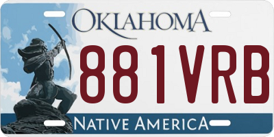 OK license plate 881VRB