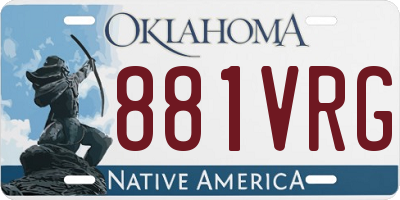OK license plate 881VRG