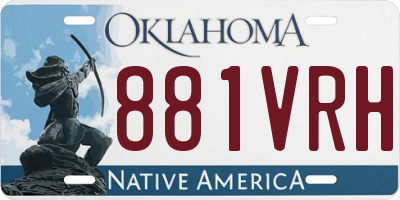 OK license plate 881VRH