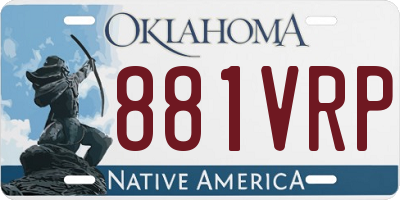 OK license plate 881VRP