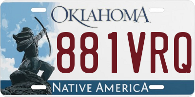 OK license plate 881VRQ