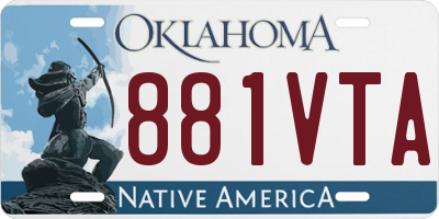 OK license plate 881VTA
