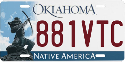 OK license plate 881VTC
