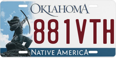 OK license plate 881VTH
