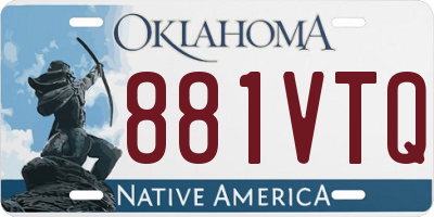 OK license plate 881VTQ