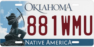 OK license plate 881WMU