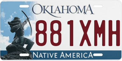 OK license plate 881XMH