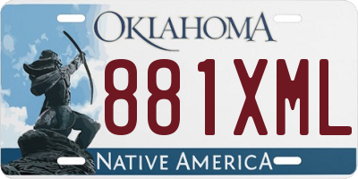 OK license plate 881XML