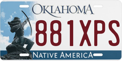 OK license plate 881XPS