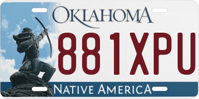 OK license plate 881XPU
