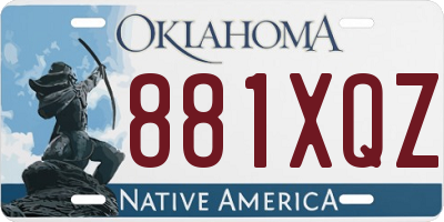 OK license plate 881XQZ