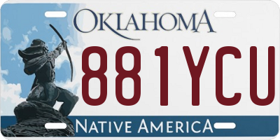 OK license plate 881YCU