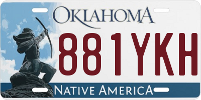 OK license plate 881YKH