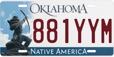 OK license plate 881YYM