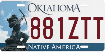 OK license plate 881ZTT