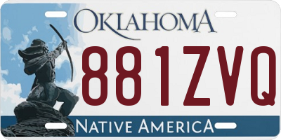 OK license plate 881ZVQ