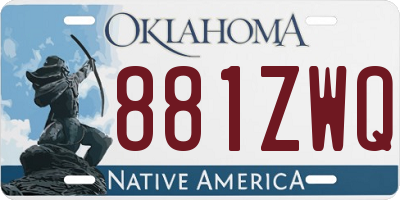 OK license plate 881ZWQ