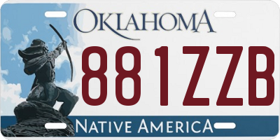 OK license plate 881ZZB