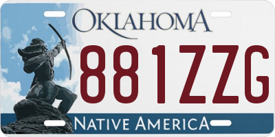 OK license plate 881ZZG