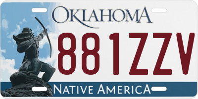 OK license plate 881ZZV